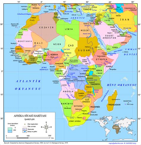 afrika kıtası siyasi haritası